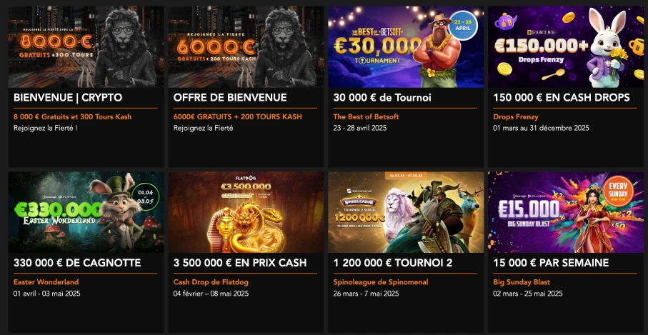 Tous les bonus disponibles sur Le Roi Johnny